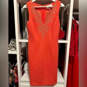 Pappagallo Vibrant Coral 🪸 Midi Dress